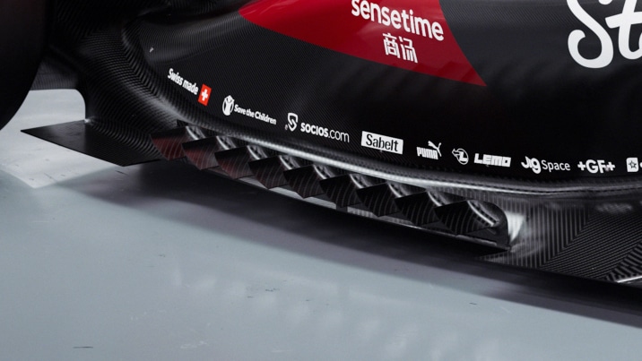 2023 Alfa Romeo F1 car floor strakes