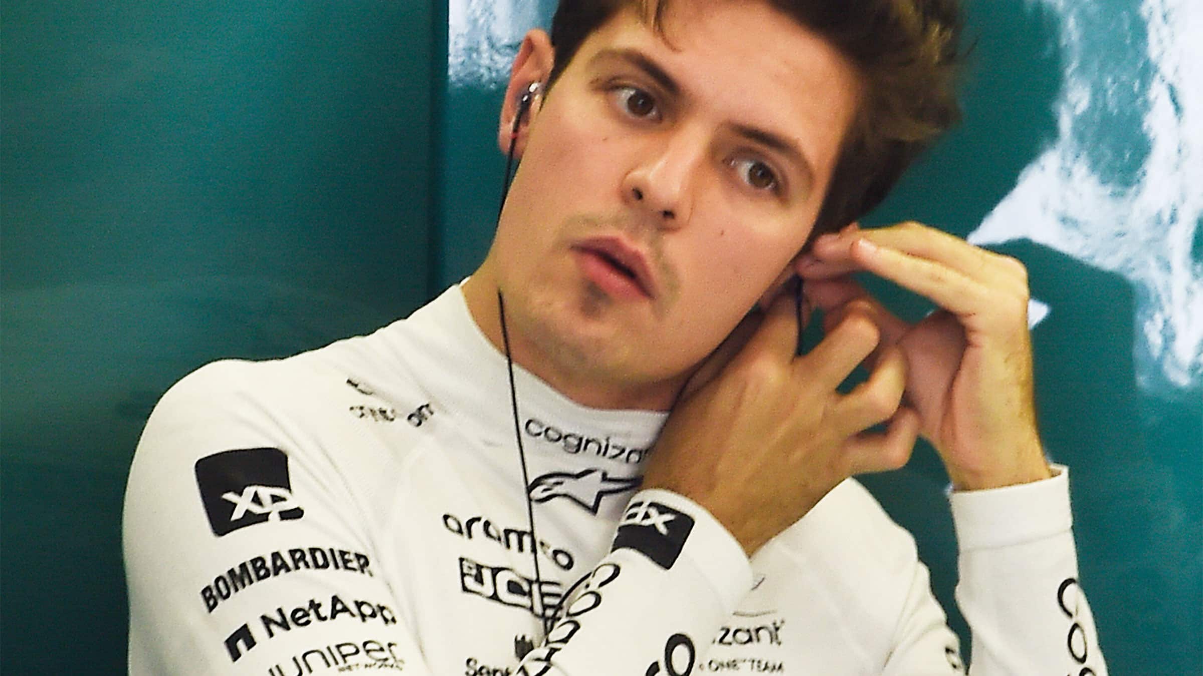 Felipe Drugovich in the pits