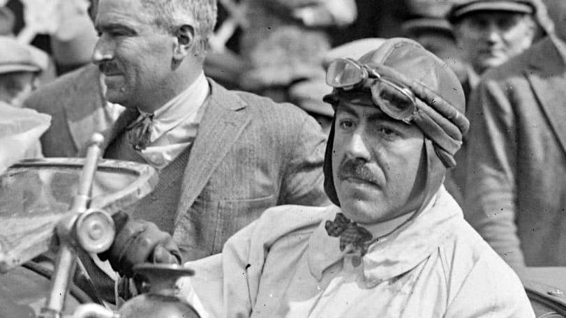 André Rossignol sitting behind the wheel