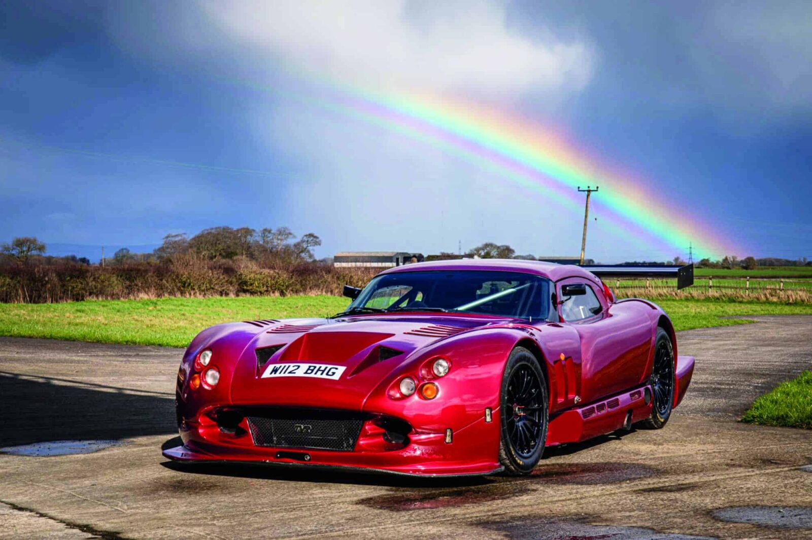 Cerbera Speed 12 with a rainbow