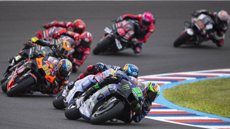 Franco Morbidelli at the head of the MotoGP pack in 2023 Argentine GP