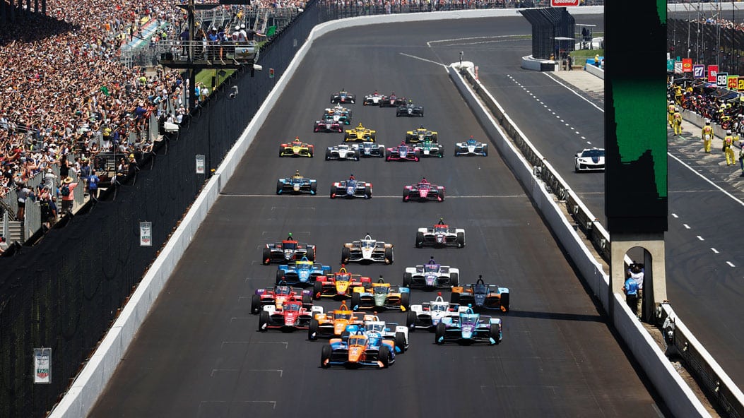 Scott Dixon leads the 500