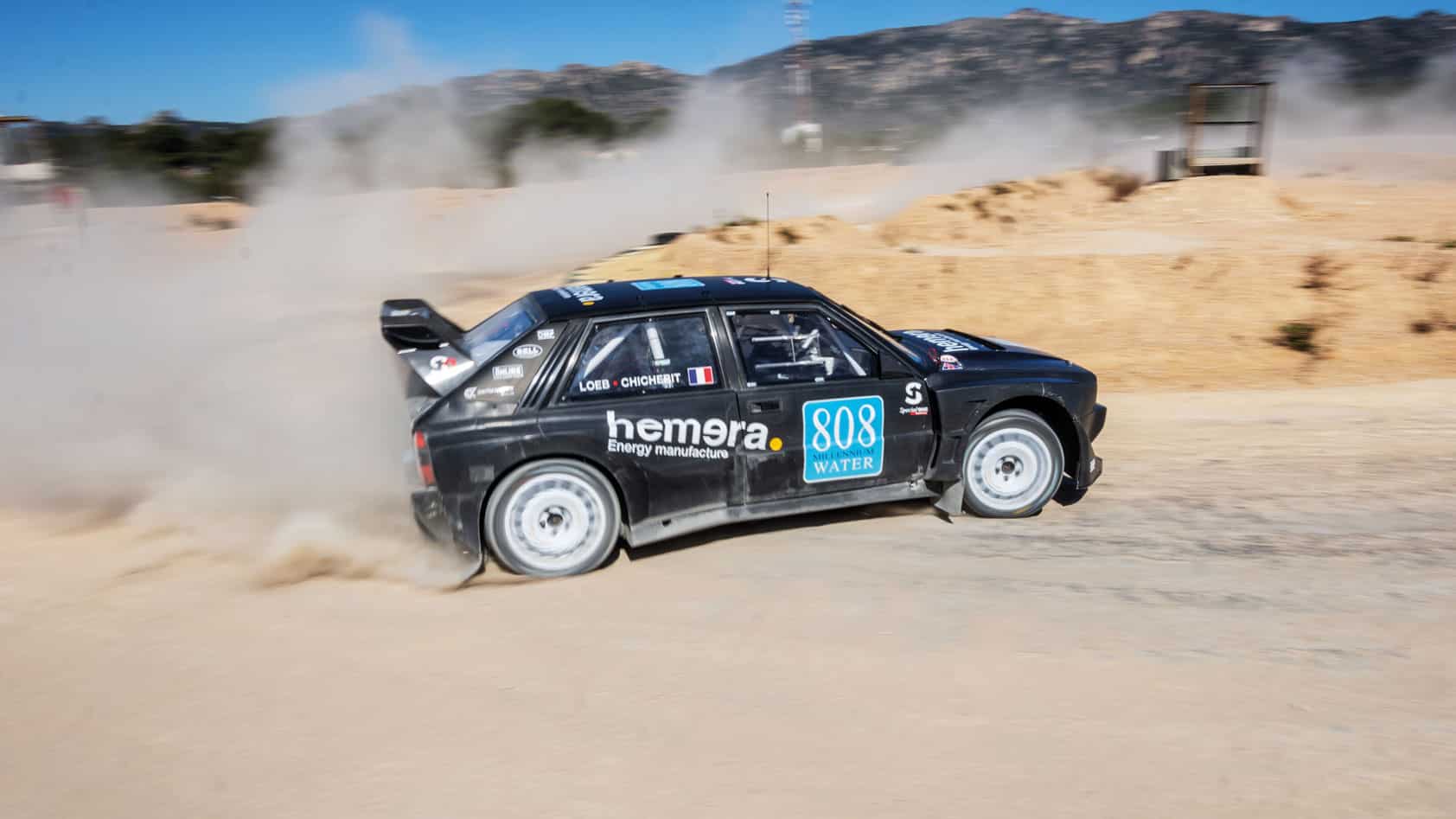 Sebastien Loeb kicking up dust