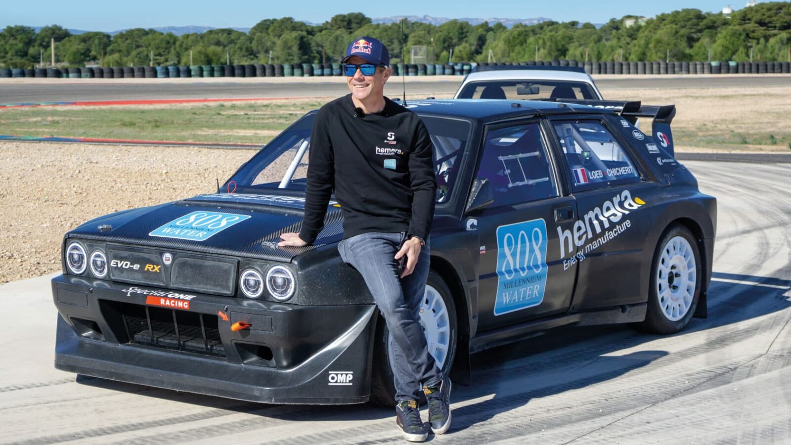 Sébastien Loeb with a Lancia