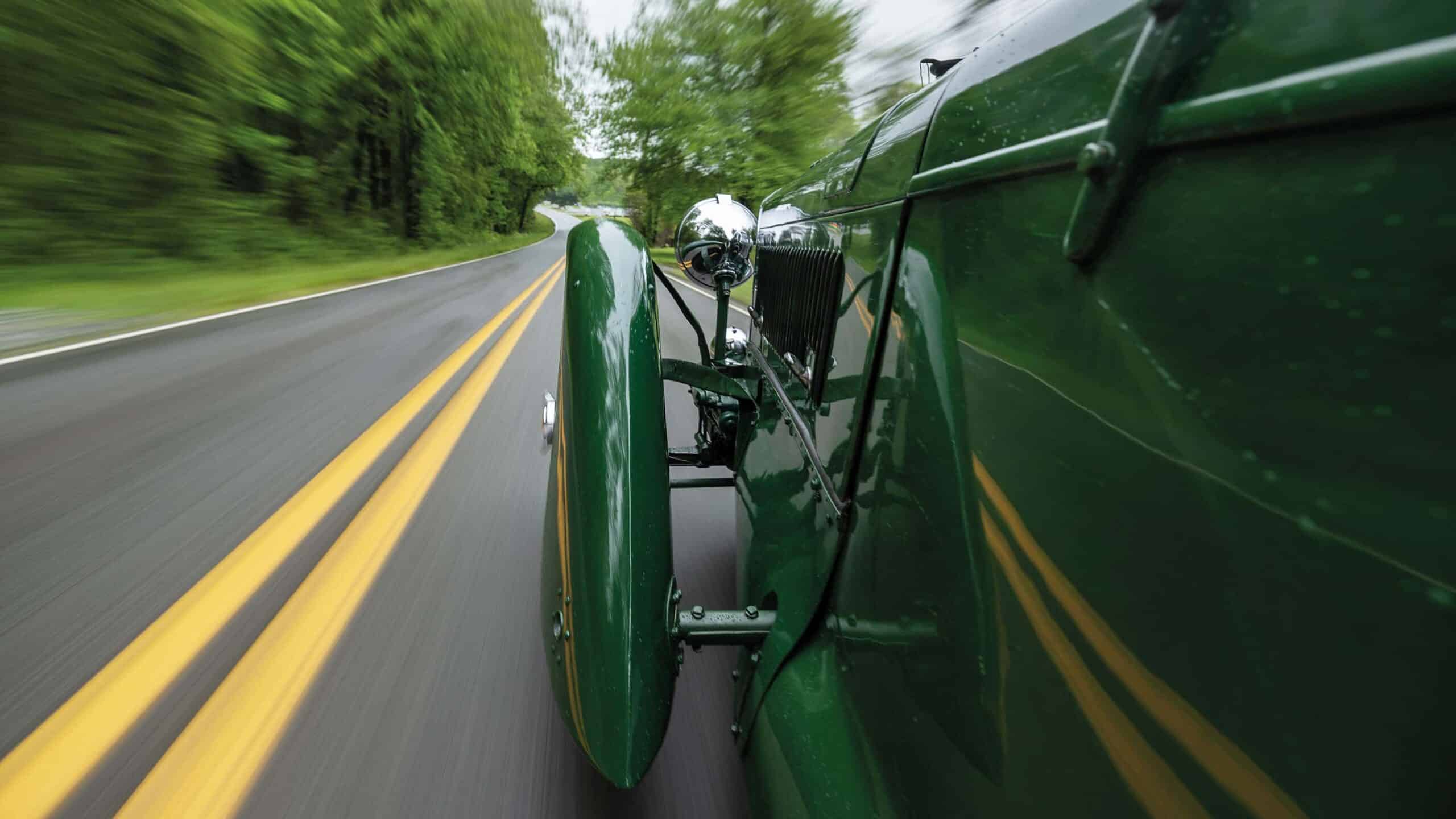 Bentley 4½ litre on the road