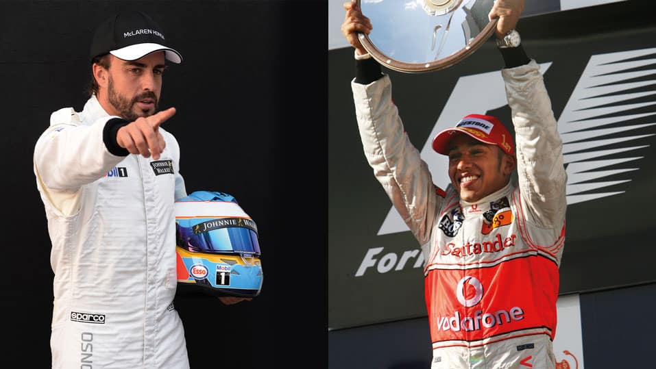Fernando Alonso and Lewis Hamilton