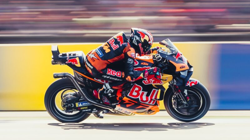 Side view of Jack Miller at 2023 Le Mans MotoGP round