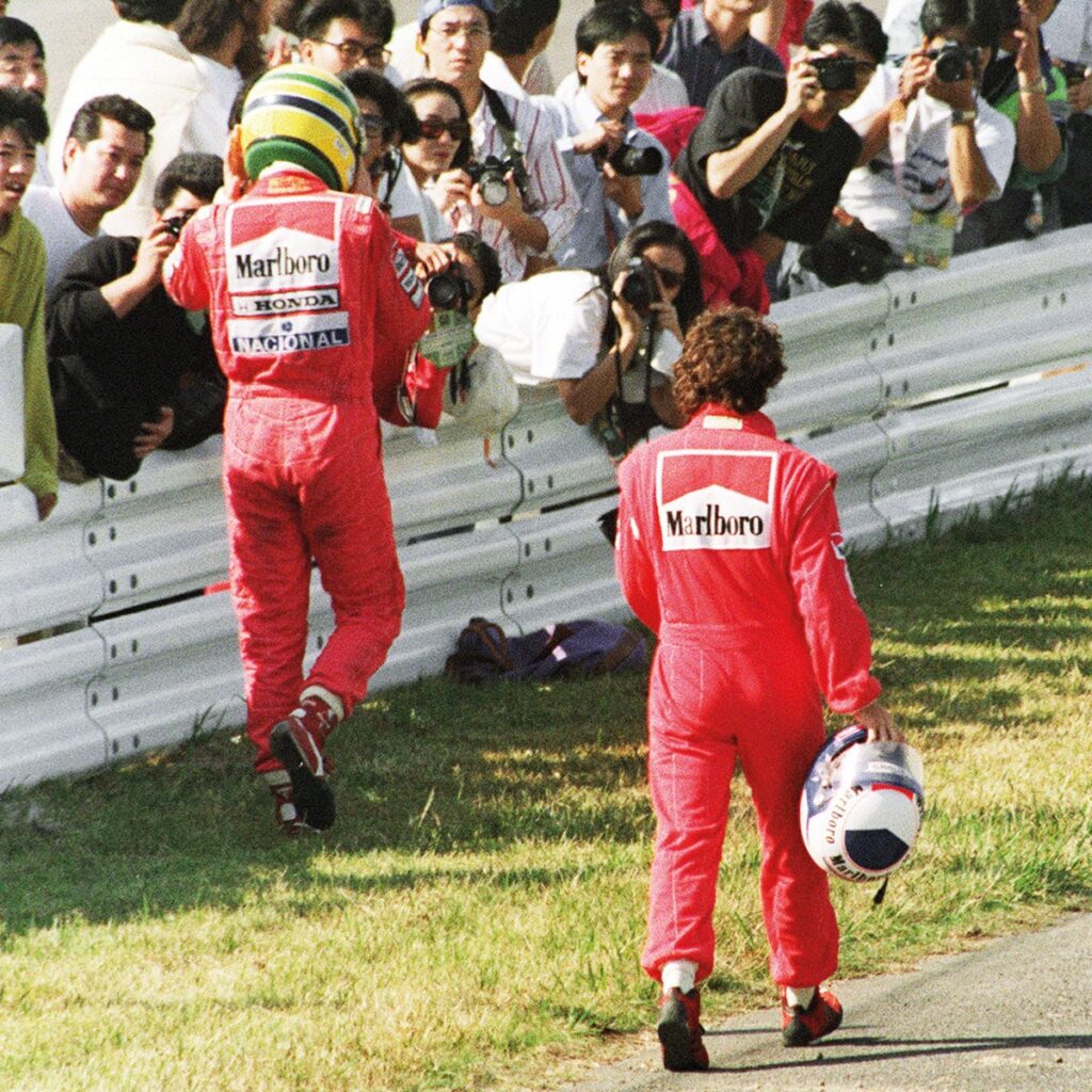 Ayrton Senna and Alain Prost