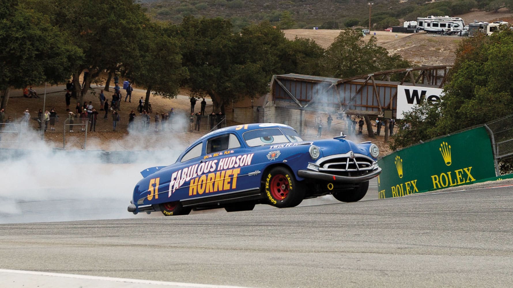 Fabulous hudson hornet on track at Monterey