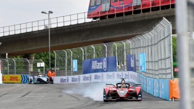 London ePrix by the DLR line