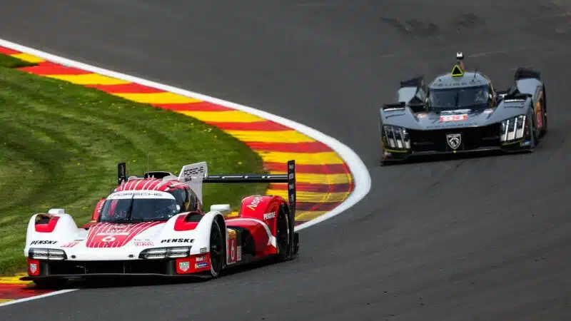 Porsche and Peugeot Hypercars at 2023 Le Mans test Day