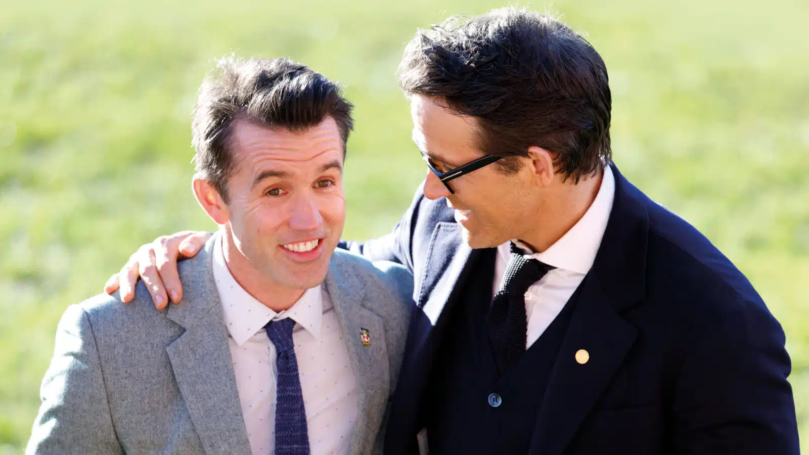 Ryan Reynolds and Rob McElhenney smiling