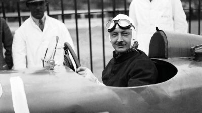 Sir Henry Birkin’s behind the wheel