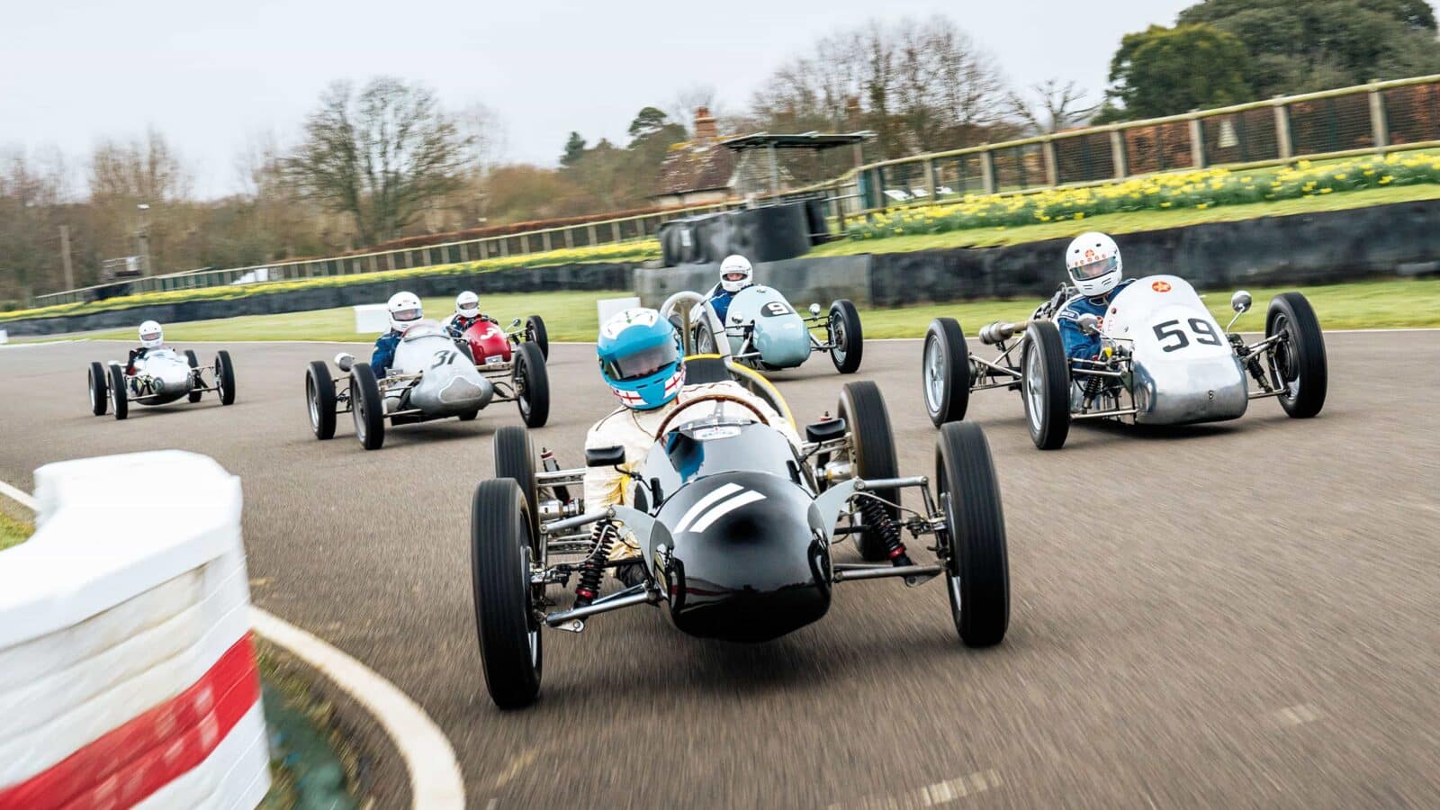 Cars racing at F3 500s Goodwood