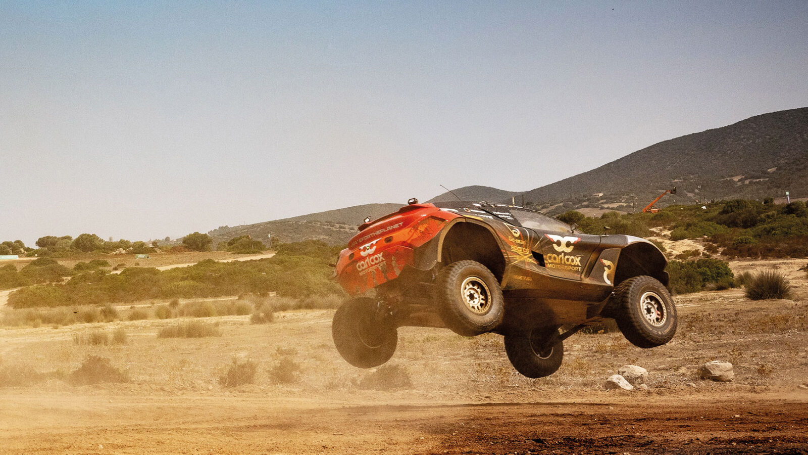 Extreme E car catches air