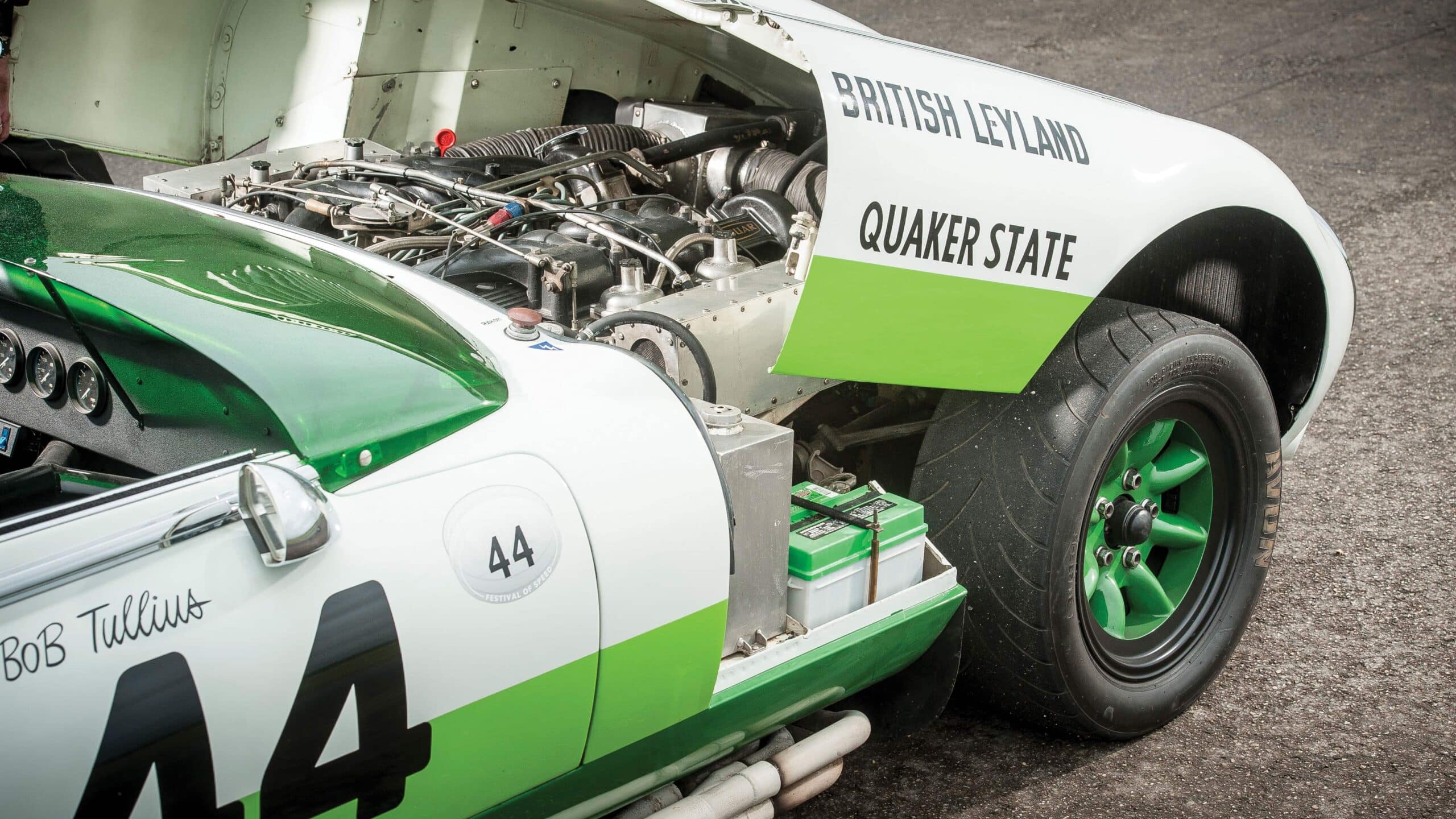 Group 44 E-type on test track engine