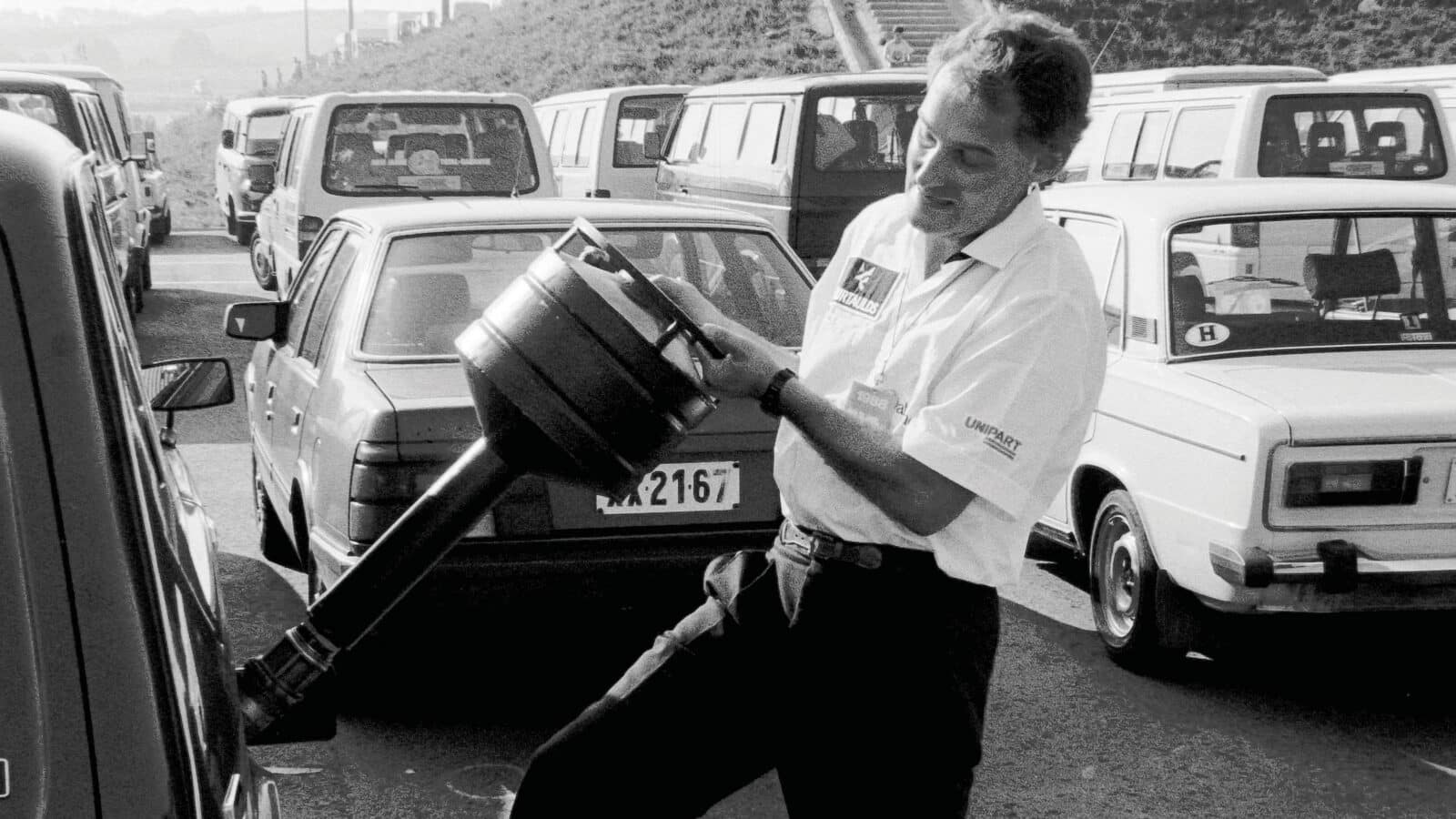 Harvey Postlethwaite at the Hungarian GP 1988