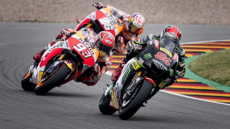 Jonas Folger leads 2017 MotoGP German Grand Prix ahead of Marc Marquez and Dani Pedrosa