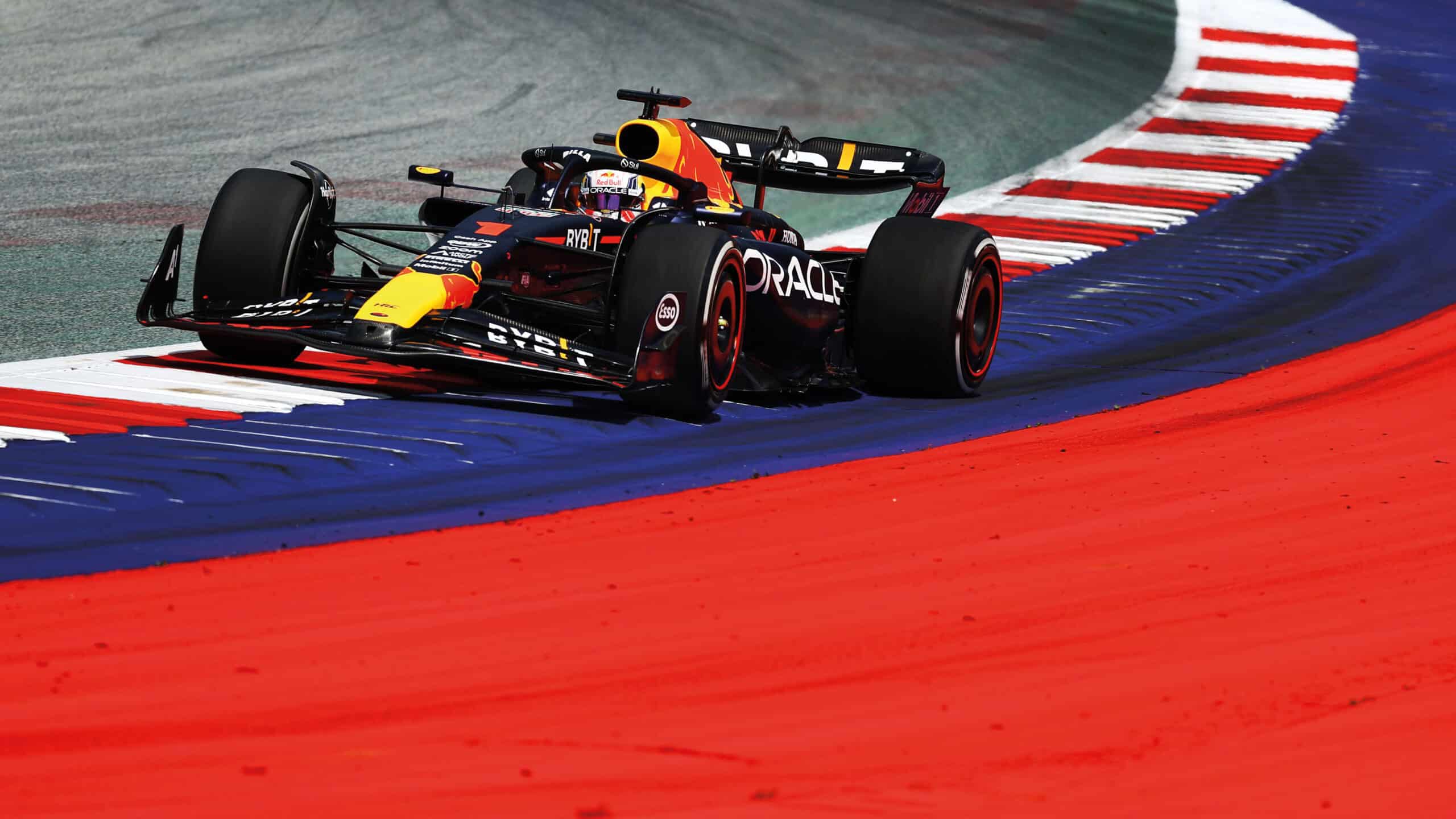 Max Verstappen runs off the track