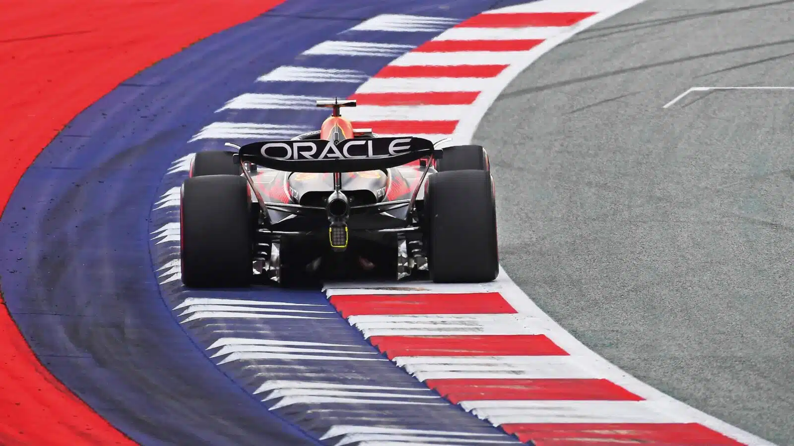 Red Bull edges across the white line