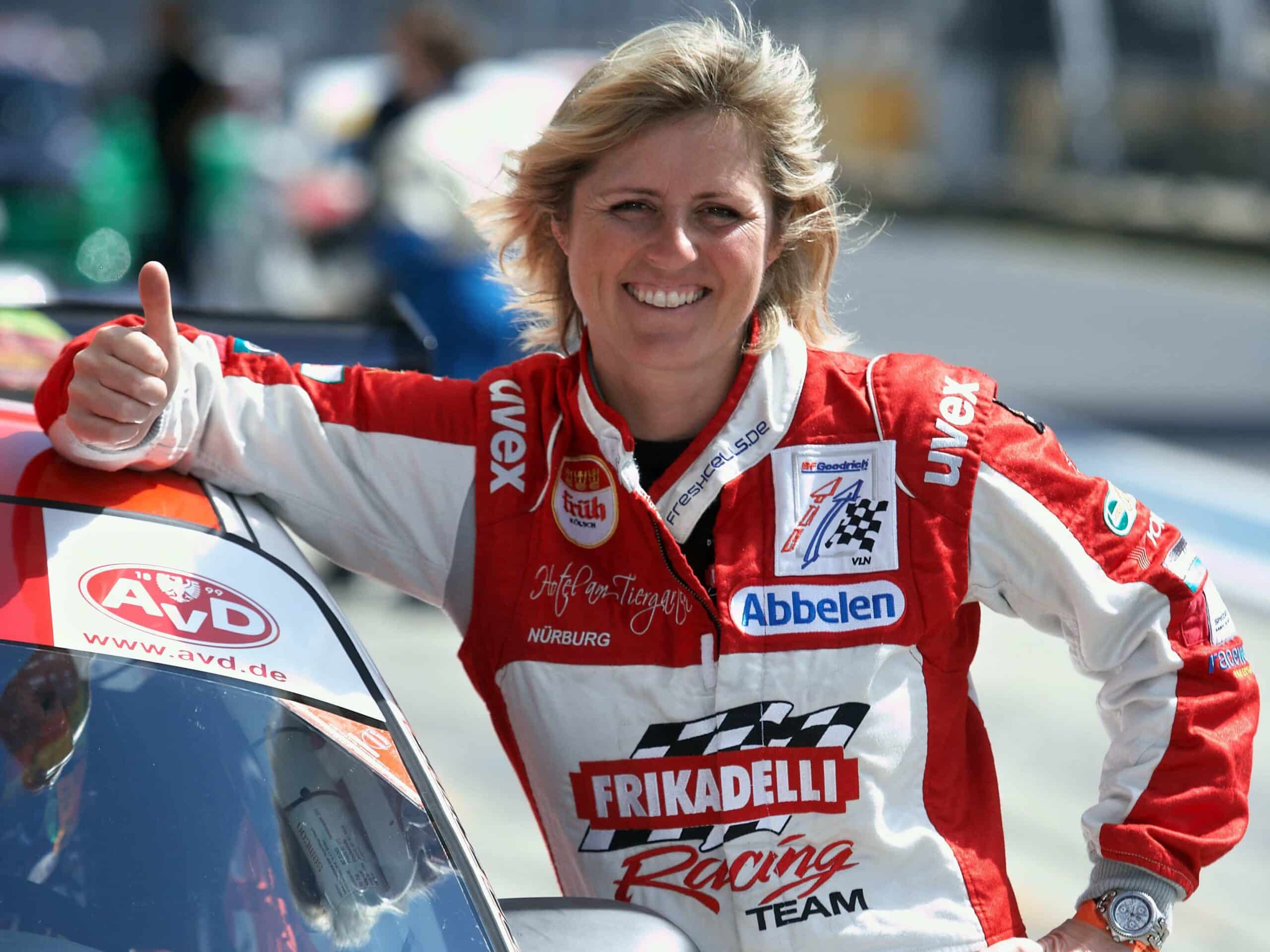 Sabine Schmitz gives a thumbs up