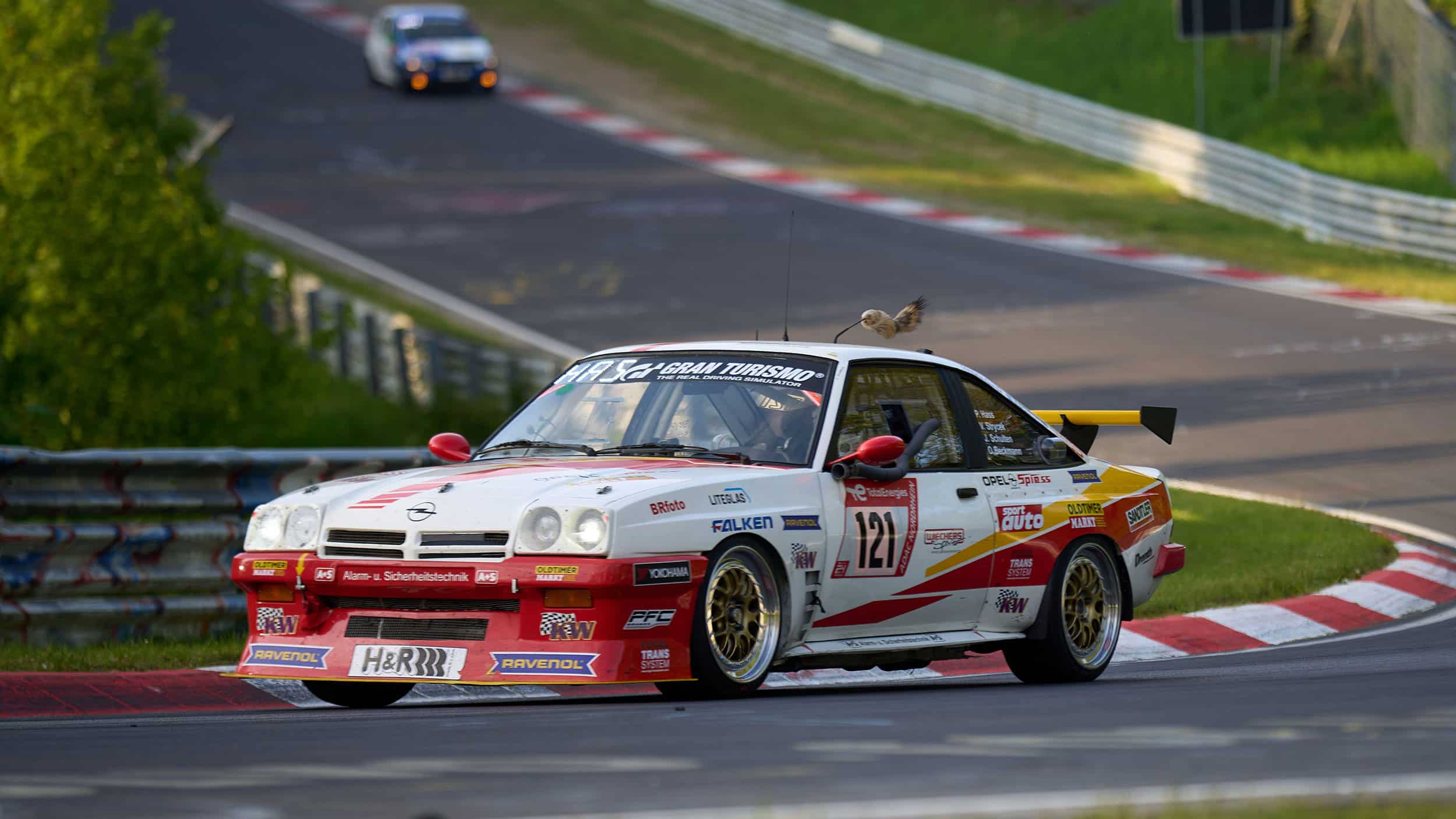 Volker Strycek in flying fox Opel Manta