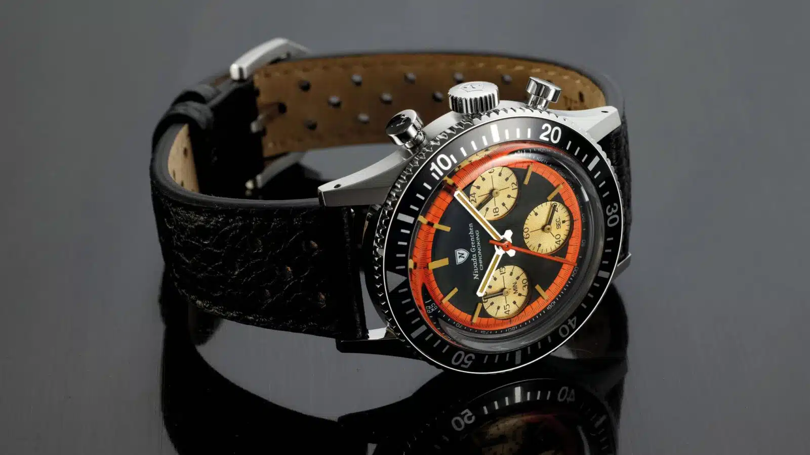 Nivada Grenchen Chronoking ‘Paul Newman’ Orange