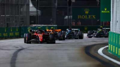 Carlos Sainz leads Norris Russell and Hamilton