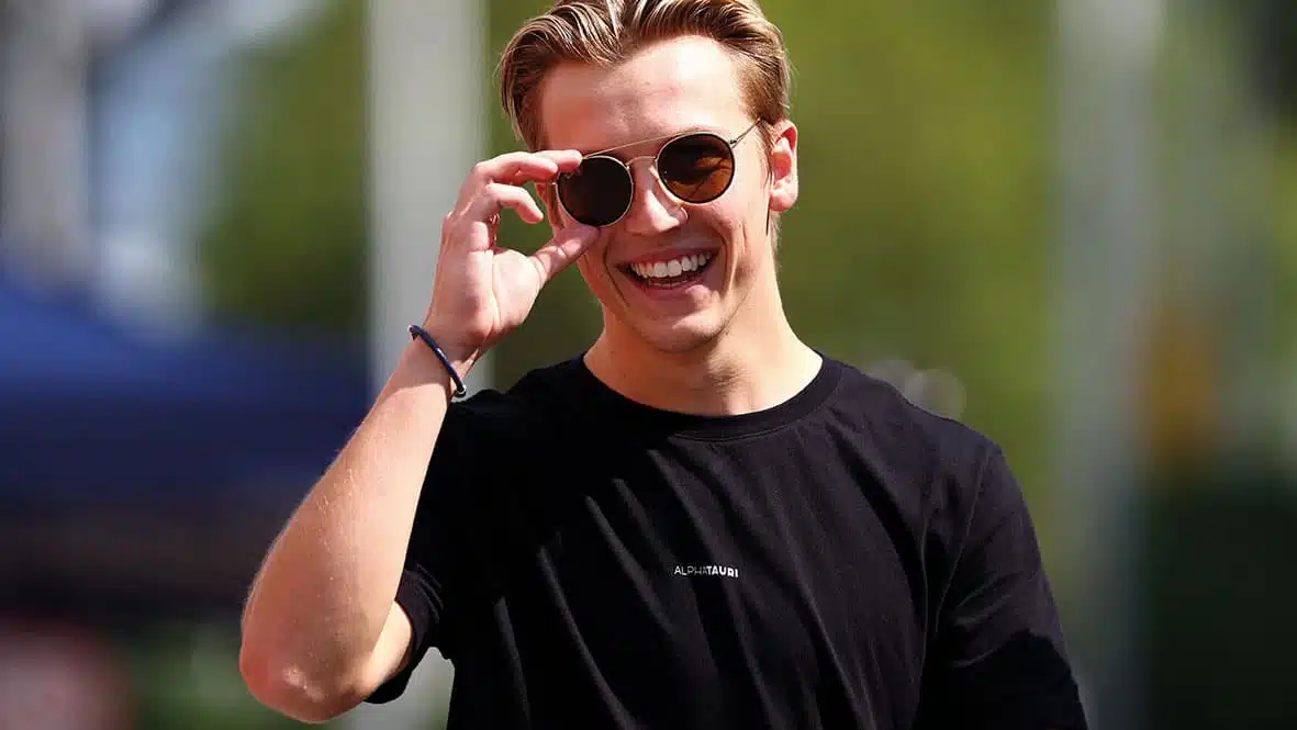 Liam Lawson smiles