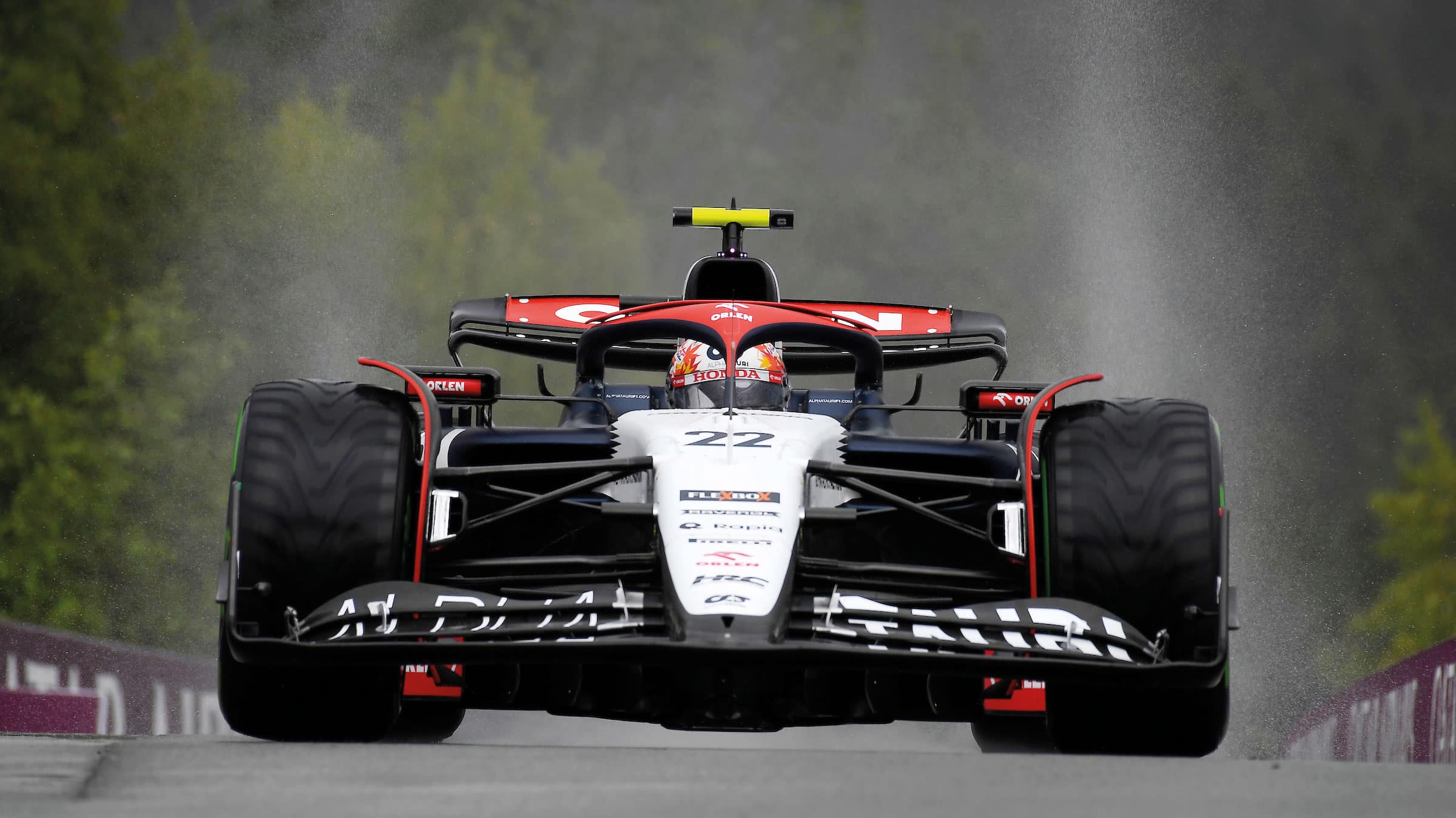 Yuki Tsunoda on track