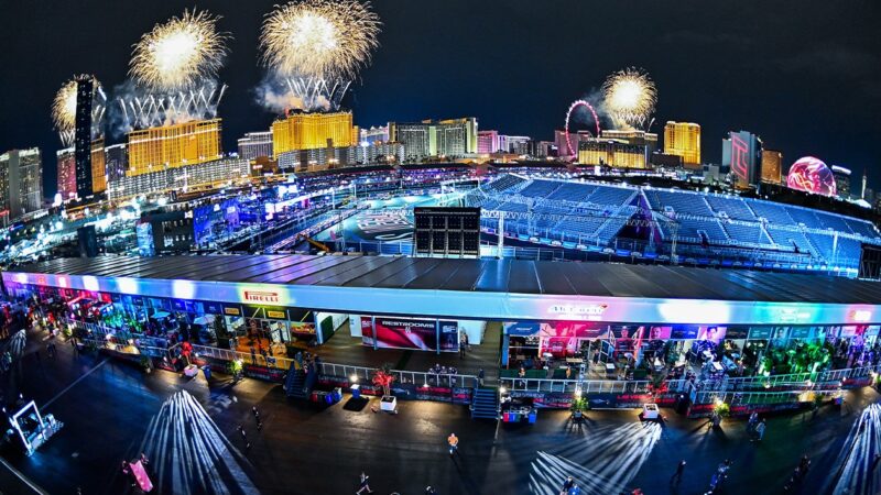 Las Vegas GP circuit during 2023 opening ceremony