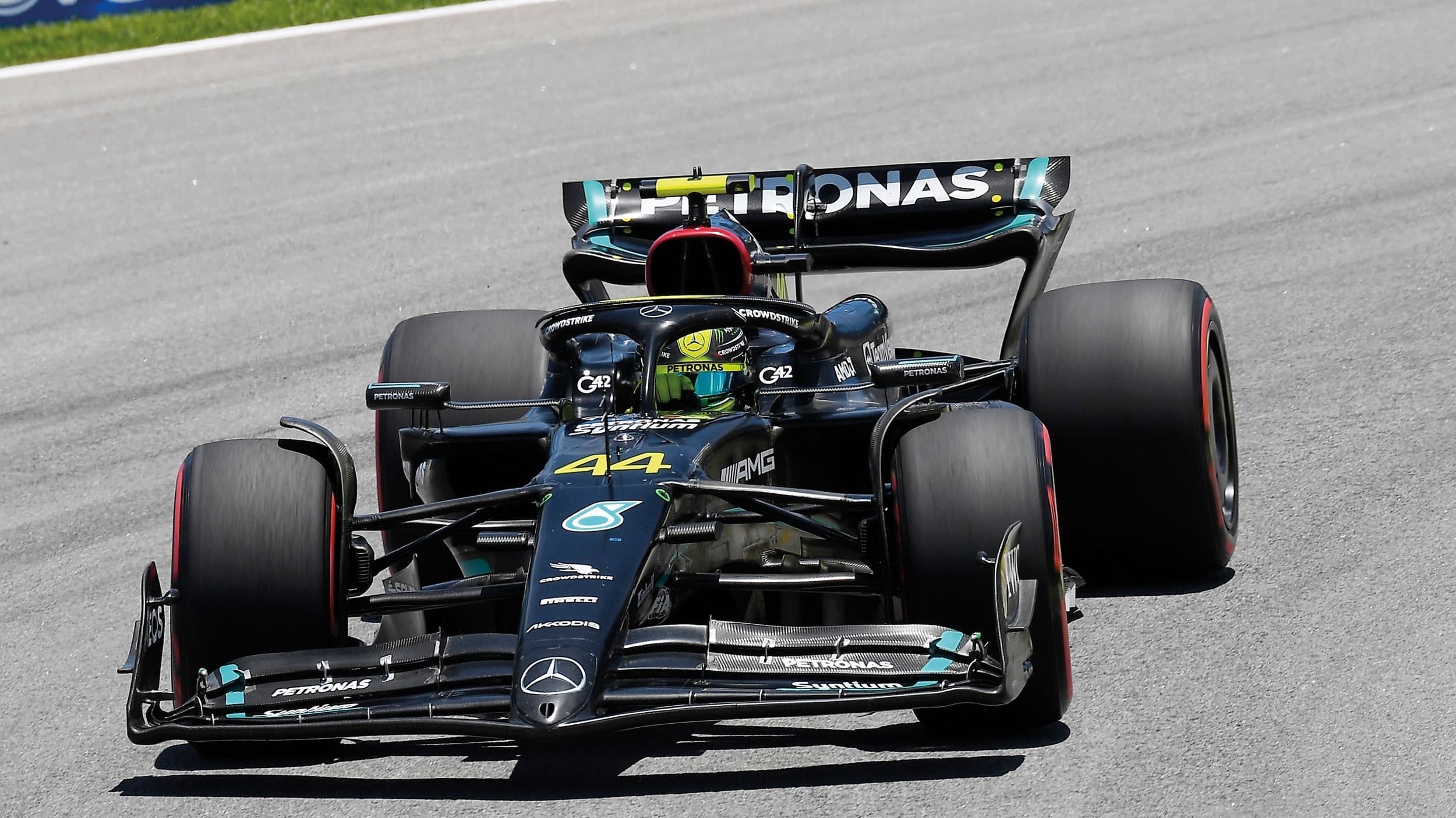 Lewis Hamilton in F1 car