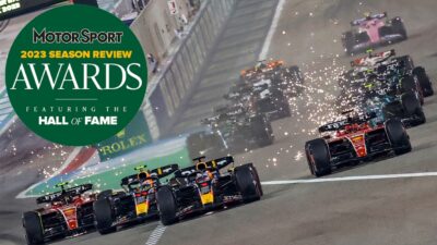 Season review awards header with logo
