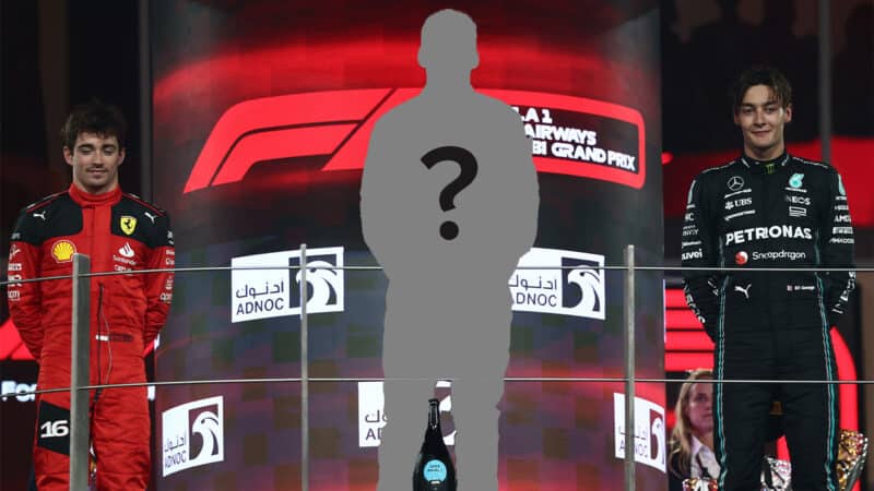 Verstappen Russell Leclerc 2023 Abu Dhabi Grand Prix