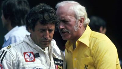 Mario Andretti Colin Chapman Lotus 1978 Italian Grand Prix Monza