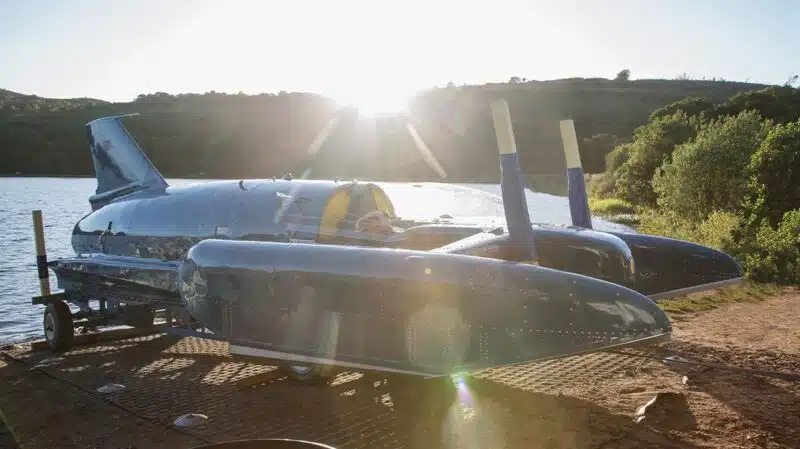 Bluebird K7 on slipway before 2018 tests