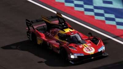 Ferrari 499P on track