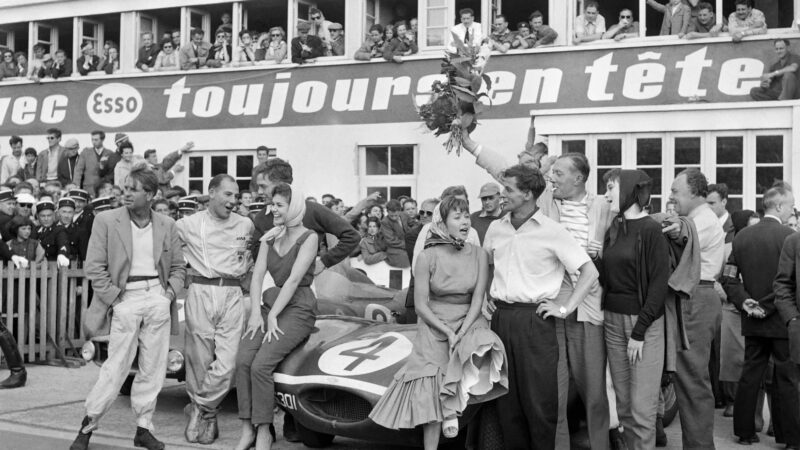 Jaguar D-type at Le Mans in 1954