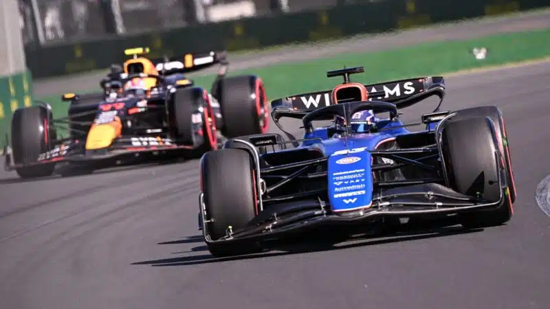 Alex Albon and Sergio Perez in 2024 Australian GP qualifying