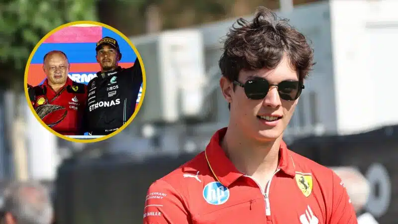 Oliver Bearman Lewis Hamilton Ferrari