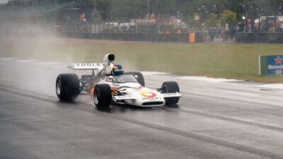 David Brabham in Zero Petroleum powered McLaren M19 at Silverstone