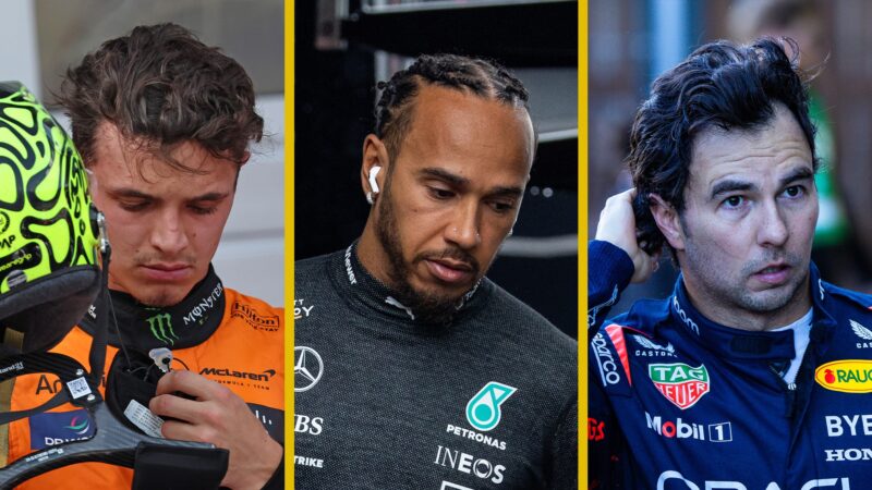 Lewis Hamilton Lando Norris Sergio Perez lead