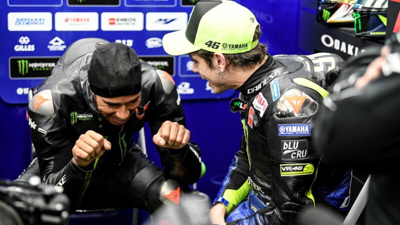 Lewis Hamilton with Valentino Rossi