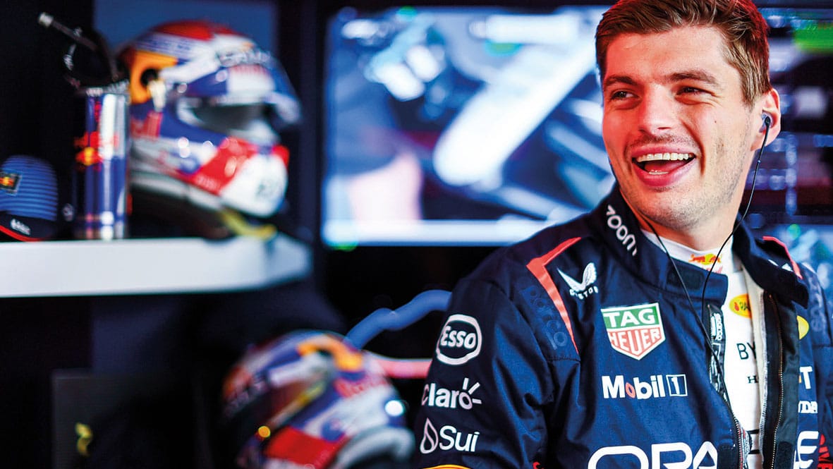 Max Verstappen smiling