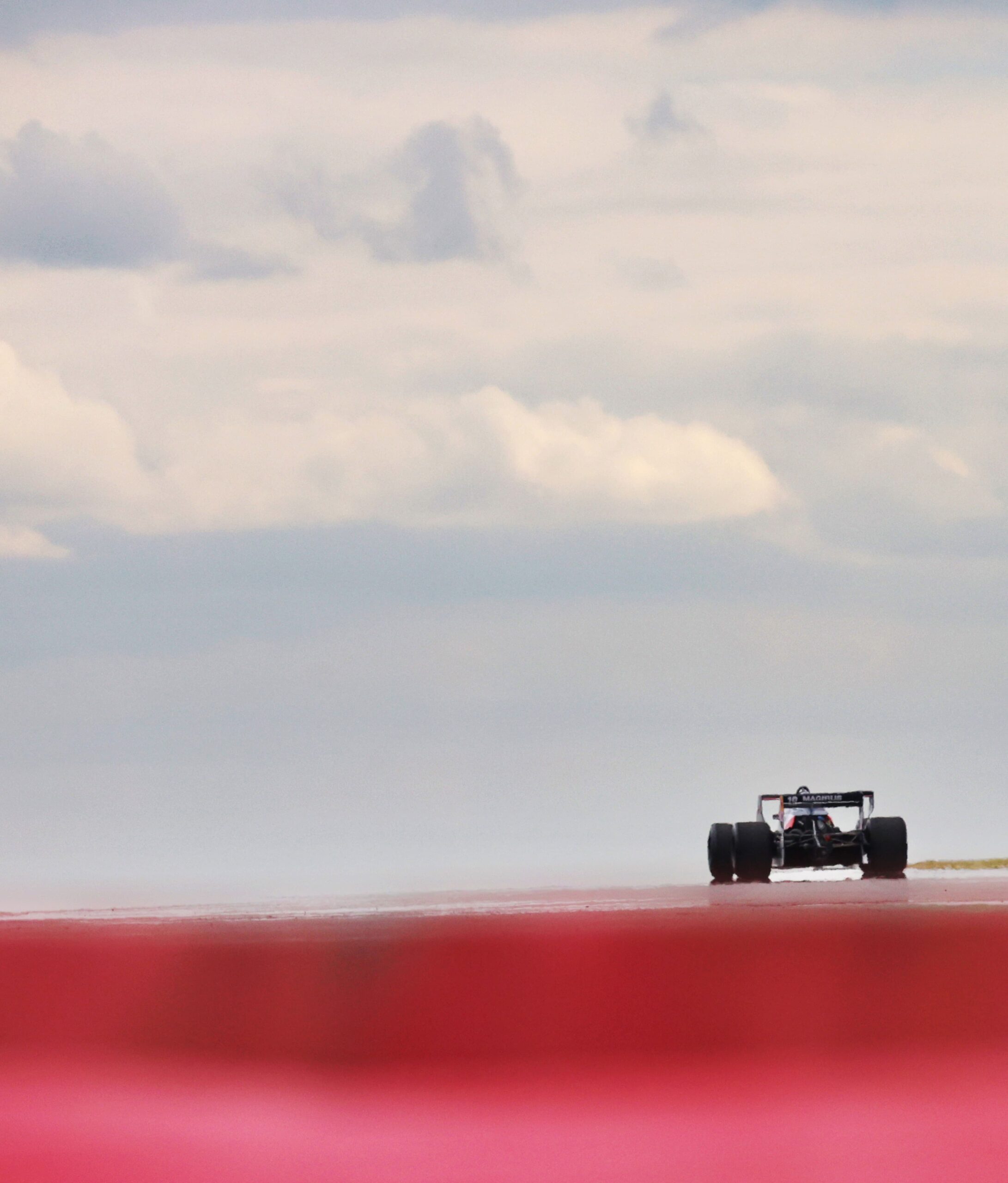 Pierre Gasly driving into the distance