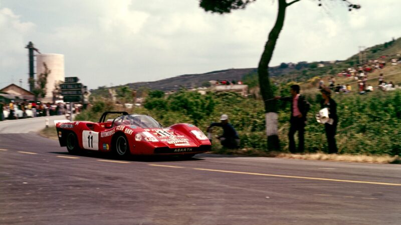Amid a sea of protoypes from big-hitters, Abarth’s efforts provided pretty variety. This is Paolo Gargano and Giovanni Fasano’s Abarth 2000 on the 1973 Targa Florio