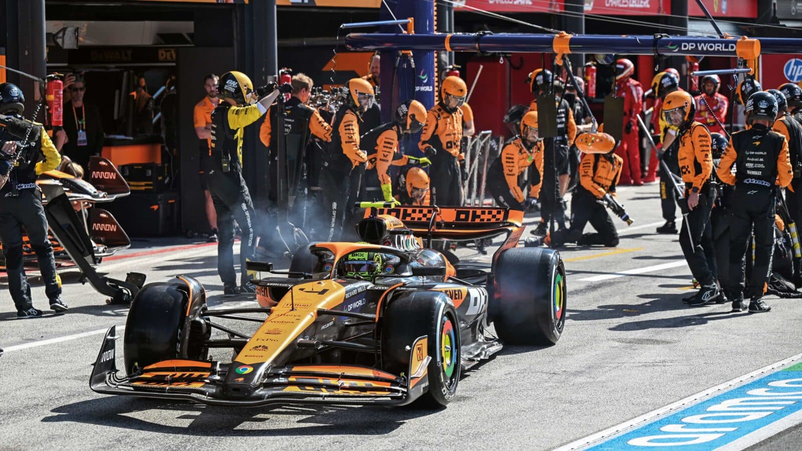 Lando Norris at Zandvoort pit stop