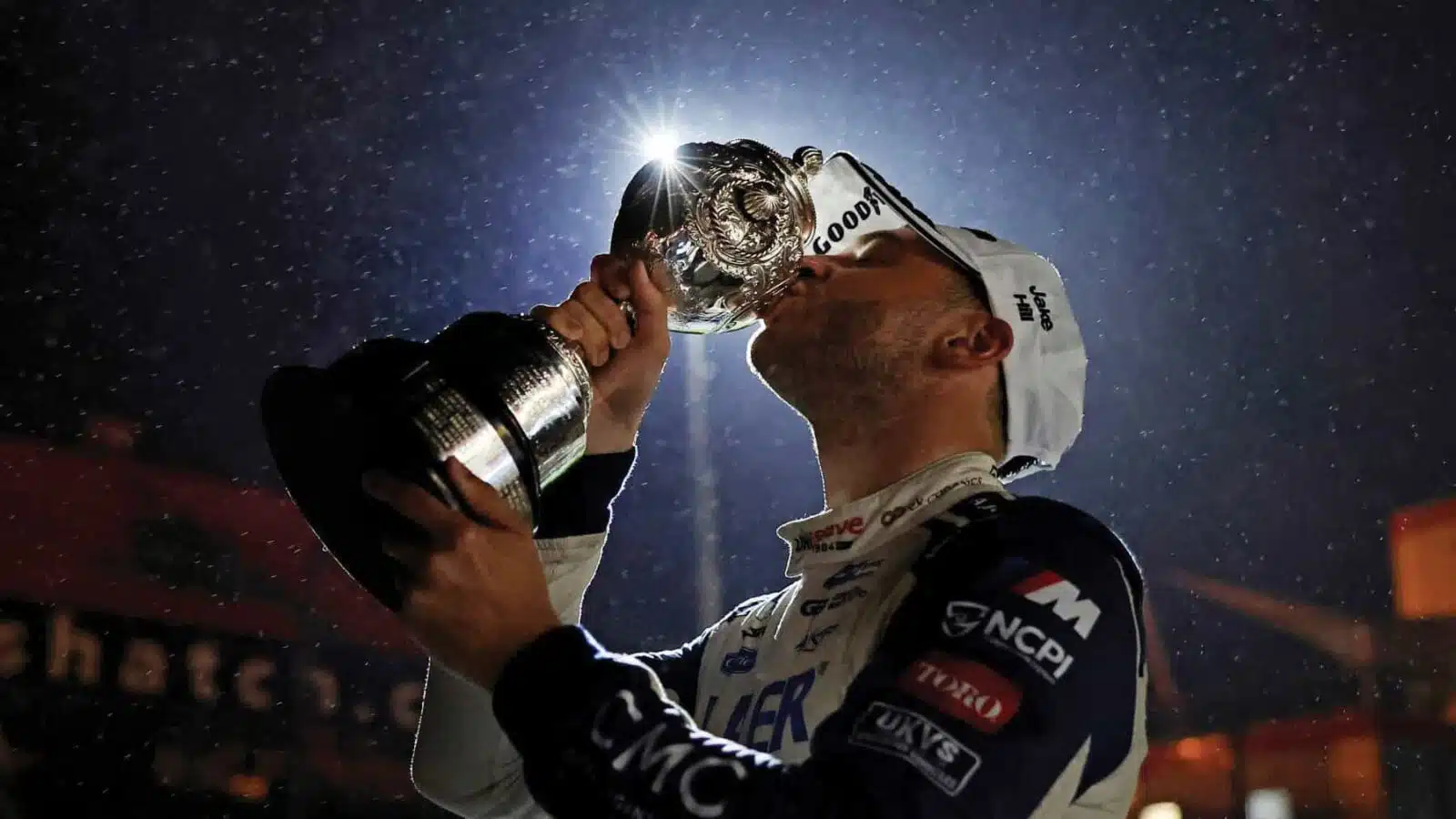 Jake Hill kisses BTCC trophy