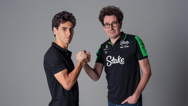 Sauber Bortoleto and Binotto