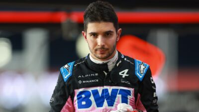 Esteban Ocon walks away aftwr crashing out of the 2024 F1 Qatar Grand Prix his last race for Alpine
